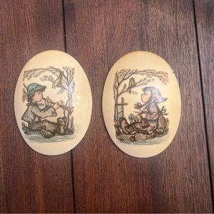 Vintage Hummel Oval Wall Decor